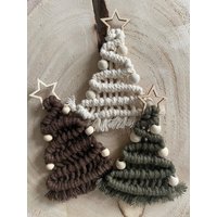 Serviettenring Tischdeko Weihnachten Weihnachtsbaum Makramee Makrameeweihnachtsbaum von HandwerksbudeTapella