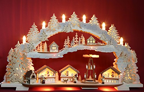 Großer 3D Schwibbogen Weihnachtsmarkt mit kleiner Pyramide 72cmx41cm Handarbeit Erzgebirge Großer 3D Schwibbogen Weihnachtsmarkt mit kleiner Pyramide 72cmx41cm Handarbeit Erzgebirge von Handwerkskunst / Handarbeit aus dem Erzgebirge