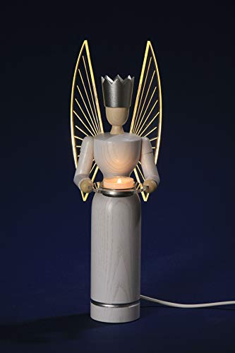 LED Lichterengel modern weiß 36cm Engel E.A. Schalling Seiffen Erzgebirge von Handwerkskunst / Handarbeit aus dem Erzgebirge