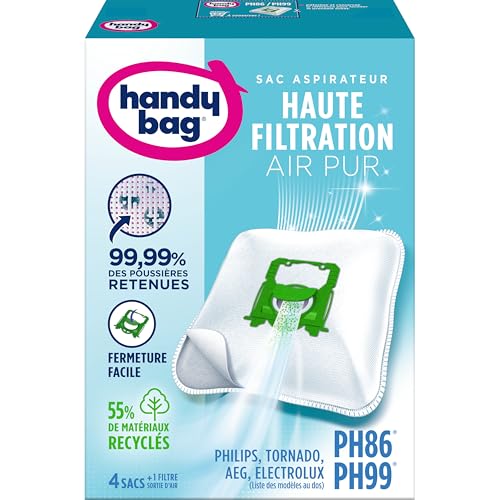 Handy Bag PH86 Staubsaugerbeutel (für Electrolux Clario, Ultra Silencer Philips Mobilo) von Handy Bag