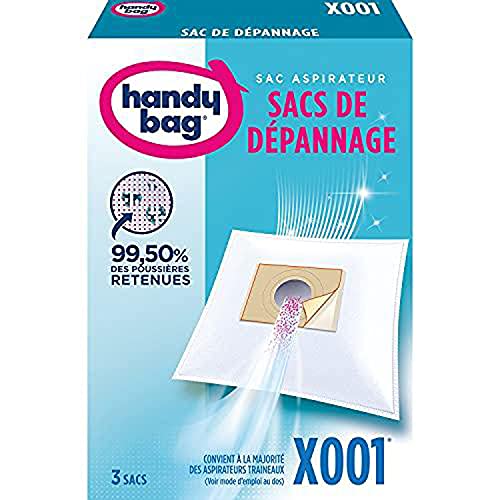 Handy Bag Staubsaugerbeutel, für Staubsauger Rowenta, luftdichter Verschluss, Filter Öko universell 3 Sacs weiß von Handy Bag
