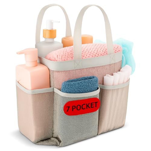 Handy Laundry Netz-Dusch-Caddy, faltbar, tragbar, Badezimmer-Organizer für Reisen, Fitnessstudio und Wohnheim, leicht zu tragen und zu organisieren, Studentenwohnheim, Badezimmer-Toiletry Essentials von Handy Laundry