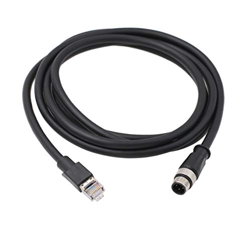 Abgeschirmtes M12 4-poliges D-Code-Stecker RJ45 Cat.6 Ethernet-Kabel für industrielle Maschinen, Kamera, Netzwerkroboter (3 m) von HangTon Connect