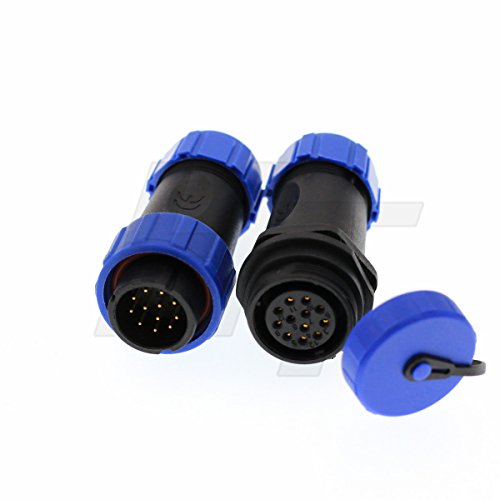 HangTon HE21 12-poliger Außenstecker, männlich, weiblich, Kabelsteckerbuchse, Kunststoff, wasserdicht, kreisförmig, Luftfahrt, Schnelltrenn-Kabelverbinder von HangTon