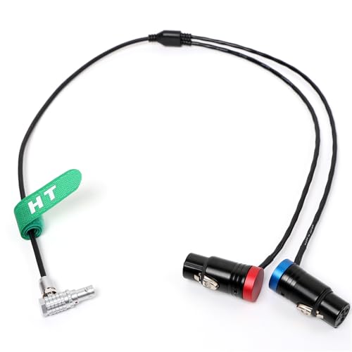 HangTon Audiokabel für ARRI Alexa 35, Mini LF Kamera, Vorverstärker Soundgeräte Mixer Recorder, rechtwinkliger Lemo-Typ 6-polig auf Dual Low Profile XLR 3-polige Buchse, 60 cm HangTon Audiokabel für ARRI Alexa 35, Mini LF Kamera, Vorverstärker Soundgeräte Mixer Recorder, rechtwinkliger Lemo-Typ 6-polig auf Dual Low Profile XLR 3-polige Buchse, 60 cm von HangTon