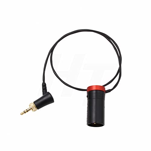 HangTon Audiokabel für Sennheiser EK 2000 Sony UWP Receiver auf Sony FX9 Kamera Sound Devices Mixer, Verriegelung 3,5 mm TRS XLR 3 Pin Low-Profile 20 Zoll rot von HangTon