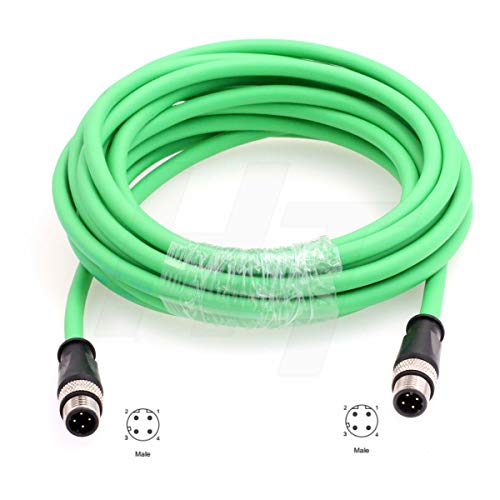 HangTon Ethernet-Encoder-Sensor-Kamera, M12, 4-poliger D-kodierter Stecker auf M12, 4-poliger D-Codierungsstecker, Kabel für Baumer-Netzwerk, Profinet-Feldbus-Stromdaten, 3 m HangTon Ethernet-Encoder-Sensor-Kamera, M12, 4-poliger D-kodierter Stecker auf M12, 4-poliger D-Codierungsstecker, Kabel für Baumer-Netzwerk, Profinet-Feldbus-Stromdaten, 3 m von HangTon