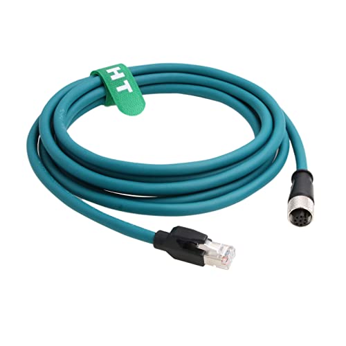 HangTon Ethernet Kabel M12 A-kodiert 8 Pin Buchse auf RJ45 Cat-7e Patchkabel für Industrie Aktor Sensor Profibus Netzwerk Automatisierungsanwendung 10m HangTon Ethernet Kabel M12 A-kodiert 8 Pin Buchse auf RJ45 Cat-7e Patchkabel für Industrie Aktor Sensor Profibus Netzwerk Automatisierungsanwendung 10m von HangTon