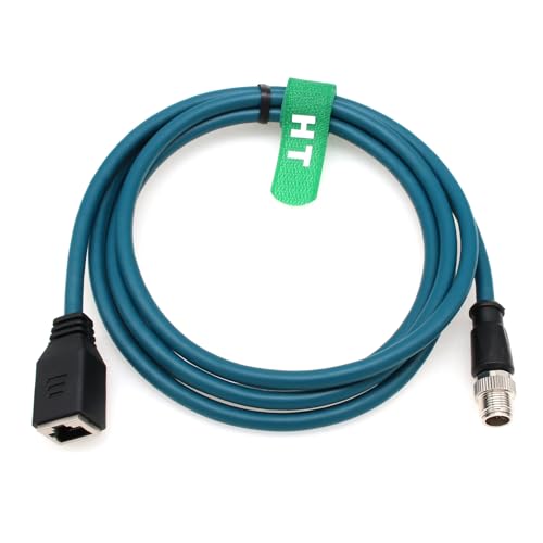 HangTon Ethernet-Kabel für Datalogic Matrix 320 Keyence Cognex in-Sight 7000 Vision-Kamera-Sensorleser, M12, 8-polige X-Codierung auf RJ45-Buchse, CAT-7e, 30 cm von HangTon