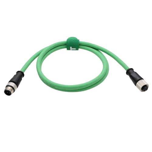 HangTon Ethernet M12 4-poliger D-Code-Stecker auf M12-4-polige D-Code-Buchse, Kabel für Baumer Omron Sick Encoder, Sensorkamera, Profinet, Netzwerk-Host, Grün, PVC, 2 m HangTon Ethernet M12 4-poliger D-Code-Stecker auf M12-4-polige D-Code-Buchse, Kabel für Baumer Omron Sick Encoder, Sensorkamera, Profinet, Netzwerk-Host, Grün, PVC, 2 m von HangTon