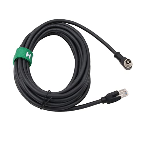 HangTon Gigabit Ethernet M12 8 Pin X-Coded RJ45 CAT 6A Netzwerk Datenkabel für Cognex Basler Sensor PROFINET High-Speed Flex Shield 10m von HangTon