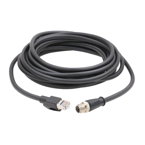 HangTon Industriekamera GigE Vision M12 8 Pin X-Code auf RJ45 Cat6 Ethernet Kabel, IP67 wasserdicht (5 Meter) von HangTon Connect