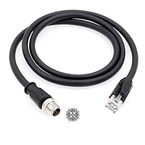 HangTon Industriemaschinen-Kamera M12 8-poliges 8pin X-Coded RJ45 Cat6-Ethernet-Kabel, geschirmtes, hochflexibles, wasserdichtes Netzwerkkabel (3 Meter) von HangTon Connect