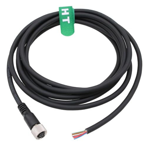 HangTon Kabel geschirmt für Aktor-Sensorsignal, industrielle Steuerungen, Automatisierung, IO Link, Profibus, M12 A-kodierte 8-polige Buchse für Luftfahrtstecker, 25 m von HangTon