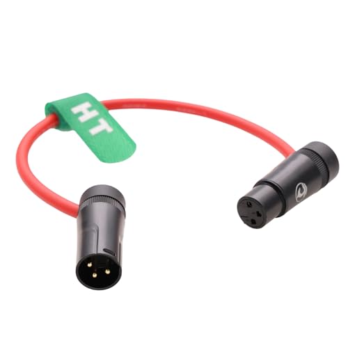 HangTon Low-Profile rechtwinkliges XLR Audiokabel für Recorder Mixer Mikrofon Lautsprecher Soundgeräte Mixpre 10 II Zoom F8n Zaxcom Sony Canon Kamera, 3 Pin Stecker auf Buchse, Rot 50cm HangTon Low-Profile rechtwinkliges XLR Audiokabel für Recorder Mixer Mikrofon Lautsprecher Soundgeräte Mixpre 10 II Zoom F8n Zaxcom Sony Canon Kamera, 3 Pin Stecker auf Buchse, Rot 50cm von HangTon