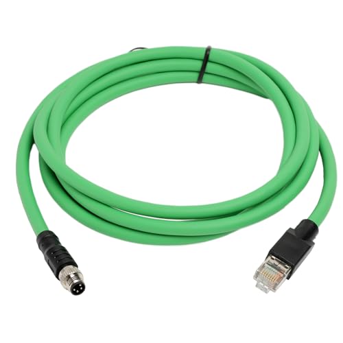HangTon M8 4-position RJ45 Cat5e EtherCAT-Kabel für Beckhoff Aktuator-Sensor EtherNet Profinet Feldbus industrielle Automatisierungssteuerung, A-Code Stecker, PUR-geschirmt, 8 m von HangTon