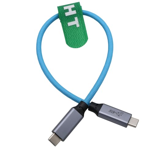 HangTon Schnellladekabel USB Typ C USB-C für Samsung SSD Blackmagic 4K Kamera ZCAM Ca-non R6II So-ny A7C FX3 Kamera MacBook iPhone15 Pro Laptop Monitor, geflochten 30cm von HangTon