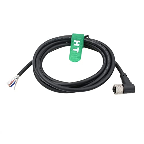 HangTon Sensor-Aktor M12 A kodiertes 4-poliges Winkelbuchsen-Kabel zum Öffnen von Draht für industrielle Automatisierung, Geräte-Netzwerk, DeviceNet, CANopen, IO Link, Profibus, 3 m von HangTon