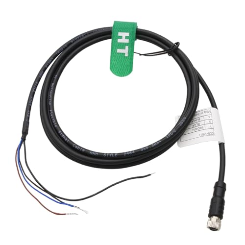HangTon Stellantriebssensor Stromkabel M8 3 Pin Buchse Fliegende Kabel für Banner Baumer Turck Sick I/O Anschluss Schalter Feldgerät geschirmt A-Code PVC 3m von HangTon