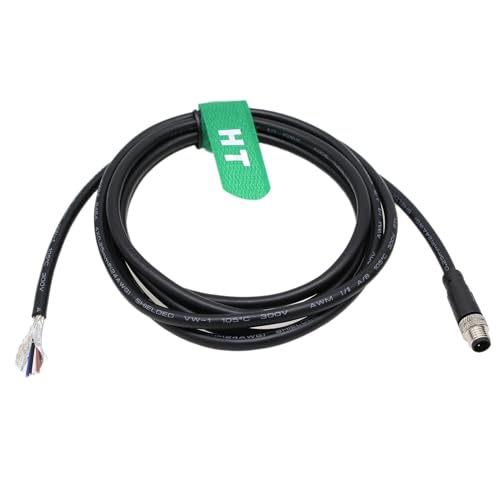 HangTon Stromkabel für Stellantriebssensor, M8, 4-poliger Stecker, für Keyence-Automatisierungsschalter, Feldgerät, geschirmt, A-Code, PVC, 2 m von HangTon