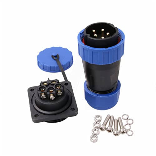 HangTon TY28 5 Pin 25A Aviation Waterproof Connector Männlich Weiblich Kabel Stecker Buchse Easy Screw-Crimp Quick-Disconnect für elektrische Leistung Gerät 12 AWG Draht von HangTon