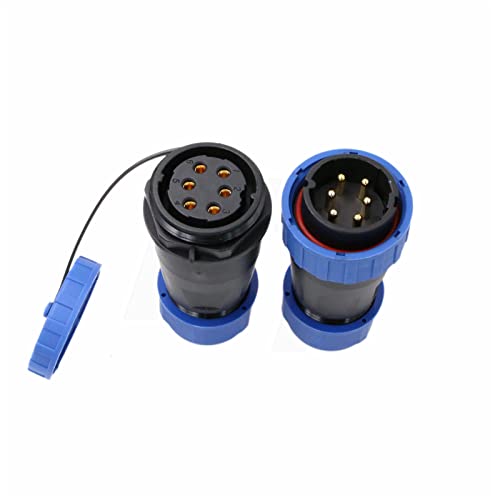 HangTon TY28 6 Pin 25A Aviation Waterproof Screw-Crimp Connector Male Female Bulkhead Plug Receptacle Quick-Disconnect for Electrical Power Device HangTon TY28 6 Pin 25A Aviation Waterproof Screw-Crimp Connector Male Female Bulkhead Plug Receptacle Quick-Disconnect for Electrical Power Device von HangTon