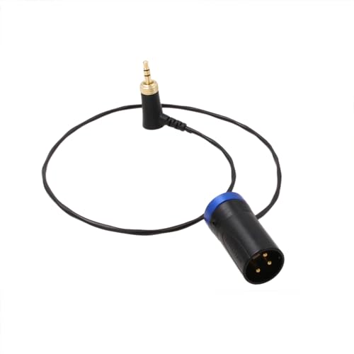 HangTon Verriegelbares 3.5mm zu XLR 3 Pin Audiokabel für Sennheiser EK500 Sony UWP Deity zu 888 MixPre-10 Canon C300 XF605 Sony FX9, Drahtlosempfänger Kamera-Mixer-Recorder Blau 50cm von HangTon