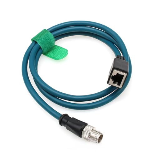 HangTon X-Code 8-polige M12 RJ45 Ethernet-Netzwerkkabel-Verlängerung für Cognex in Sight DataMan Keyence IV3 SR5000 Sensor Kamera Switch Automation Control PLC 3m von HangTon