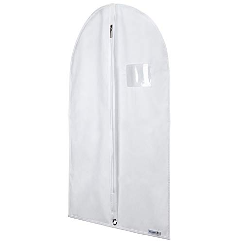 Hangerworld 1 Atmungsaktiver Kleidersack/Kleiderschutzhülle aus hochwertigem Vliesstoff, Maße ca. 76 cm x 46 cm, in Weiß, ideal für Baby- und Kleinkind-Bekleidung von Hangerworld