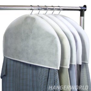 Hangerworld 20 Weiße Schultercover Schulterabdeckung Schulter Schutzhüllen Kleiderglocke von Hangerworld