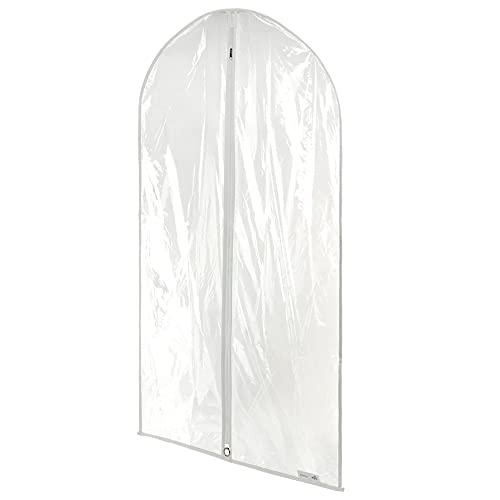 Hangerworld 6 Wasserabweisende Kleidersäcke 100cm Kleiderhülle Transparent mit weißem Saum von Hangerworld