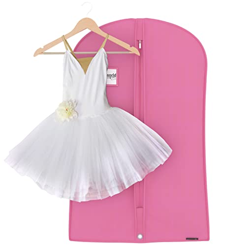 Hangerworld Atmungsaktiver Kleidersack 38cm Pink Kleiderhülle Kleiderschutzhülle von Hangerworld
