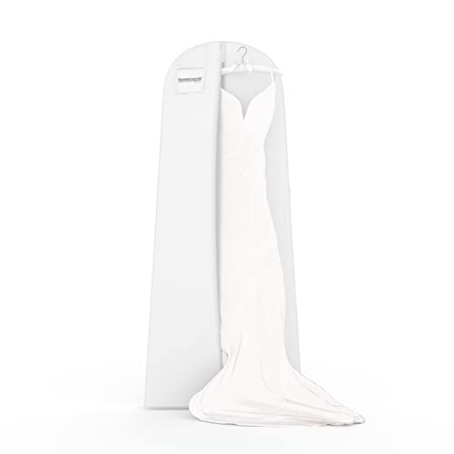 Hangerworld Kleidersack für Brautkleider 183cm Weiß Kleiderhülle von Hangerworld