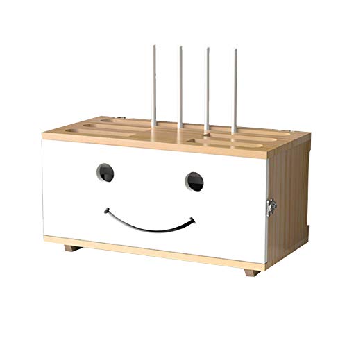 Hanghaijia. WLAN Router Regal Wand Montage Holz WiFi Router Aufbewahrungsbox Router Box Kabelbox für Kabel Verstecken (Color : G) von Hanghaijia