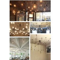 14 Swag Chandelier - Moderne Beleuchtung Einzigartige Leuchte Hängeleuchte Deckenleuchte Helle Led-Birne Edison Incandescant Bunte Wire von HangoutLighting
