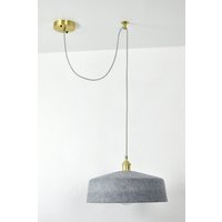 16 "Filz Trommelschirm Pendelleuchte - Benutzerdefinierte Hardware Weicher Grauer Gewebter Schirm Neues Modernes Design Hangout-Beleuchtung von HangoutLighting