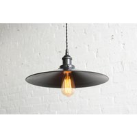 Custom 14 "Large Shade Industrial Pendelleuchte Hängeleuchte Edison Vintage Style Antike Glühbirnen Rustikale Beleuchtung Flat Matte Black von HangoutLighting