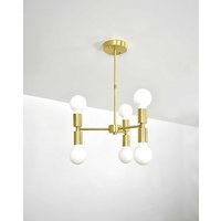 Doppelte T 6 Lichtspeichen - Moderne Deckenleuchte Messing von HangoutLighting