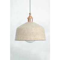 Filz 10In Shade Custom Pendelleuchte - Soft Light Beige Khaki Woven Neues Modernes Design Benutzerdefinierte Oberflächen Blush Stoffschirm von HangoutLighting