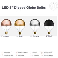 Getauchte Led-Lampen Chrom Kupfer Gold Getauchte Kugeln - Glühbirne Mit Spiegelspitze Halbe Spitze Diamantbirne Led E26 Moderne Glaslampenbirnen von HangoutLighting