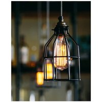 Industrielle Pendelleuchte Hängende Edison-Glühbirne Mit Käfig-Deckenbeleuchtung - Fest Verdrahtet Oder Plug-In Beleuchtung Edison-Bar-Beleuchtung von HangoutLighting