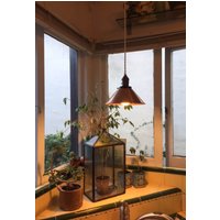 Kupferkegel-Pendelleuchte - Industrielle Hängelampe Mit Benutzerdefinierter Schnur & Hardware Handgefertigte Deckenleuchte Für Küche Oder Bar von HangoutLighting