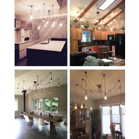 Moderne Pendelleuchte Kücheninsel Kronleuchter 9-Flammig - Silber Chrom Nickel Schwarz Weiß Spinne Viele Lichter Küchenbeleuchtung von HangoutLighting