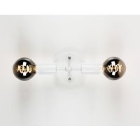 Moderne Rauch-Led-Zwei-Licht-Wandleuchte-Eitelkeits-Leuchte - Custom Finish Led-Rauchgrau-Tönung Globus-Schwarz-Weiß-Dekor-Restaurant-Wandleuchte Moderne Rauch-Led-Zwei-Licht-Wandleuchte-Eitelkeits-Leuchte - Custom Finish Led-Rauchgrau-Tönung Globus-Schwarz-Weiß-Dekor-Restaurant-Wandleuchte von HangoutLighting