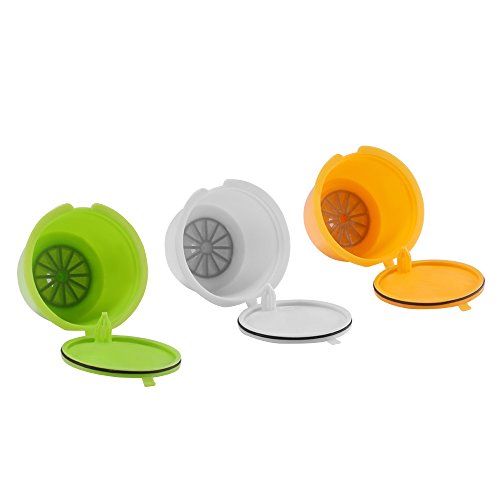 Hangrow 3 Kapseln, Kaffeefilter, wiederverwendbares Zubehör für Kaffeevollautomaten, Nescafé Dolce Gusto, Teesieb, BPA-frei von Hangrow