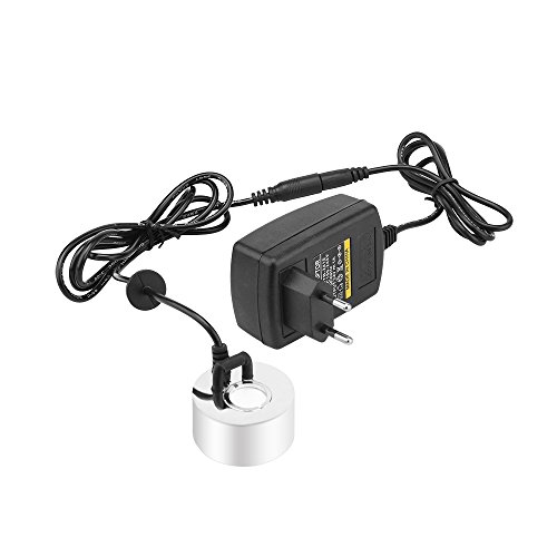 Hangrow Ultraschall-Nebelmacher Fogger Metall Zerstäuber mit 24V Adapter, Ultrasonic fog maker Nebler Ultraschall Vernebler für Wasserbrunnen Teich Topf Steingarten Waschbecken von Hangrow