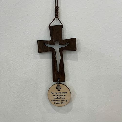 Bibel-Ornament zum Aufhängen im Auto mit der Aufschrift "For he Will Order his Angels to Protect You Wherever You Go" Bibel-Ornament zum Aufhängen im Auto mit der Aufschrift "For he Will Order his Angels to Protect You Wherever You Go" von Hangwoous