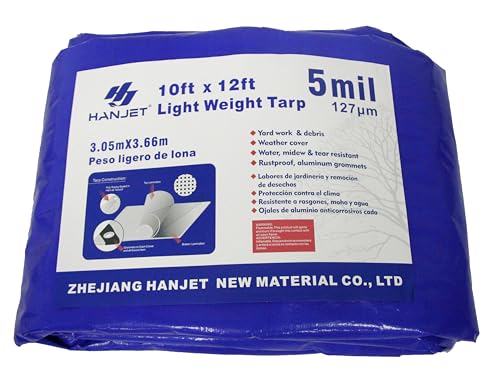 Hanjet Campingplanen, wasserdicht, 5 mm dick, strapazierfähig, mit Ösen, Unterstand für Boot, Zelt, Hof, 3 x 30 cm, Blau Hanjet Campingplanen, wasserdicht, 5 mm dick, strapazierfähig, mit Ösen, Unterstand für Boot, Zelt, Hof, 3 x 30 cm, Blau von Hanjet