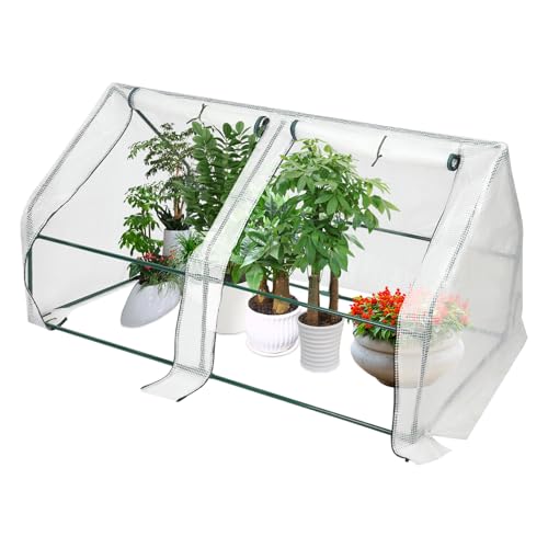 Hanmorfarbi GewäChshaus GewöLbegewäChshaus, Spalier Blumen Zimmer Zweideutig Zimmer, Tunnel-Typ Turm Sonnenzimmer, WäRmeschutz Und Regensicher Baumschule GewäChshaus (Spitzes Dach, 1.8*0.9*0.9) von Hanmorfarbi