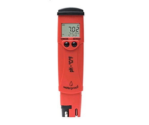 Hanna Instruments HI98128 pH -pHep5 Taschentester mit austauschbarer Elektrode Wasserqualitätstester, Rot, 4.5 x 4.5 x 3.0 cm von Hanna Instruments